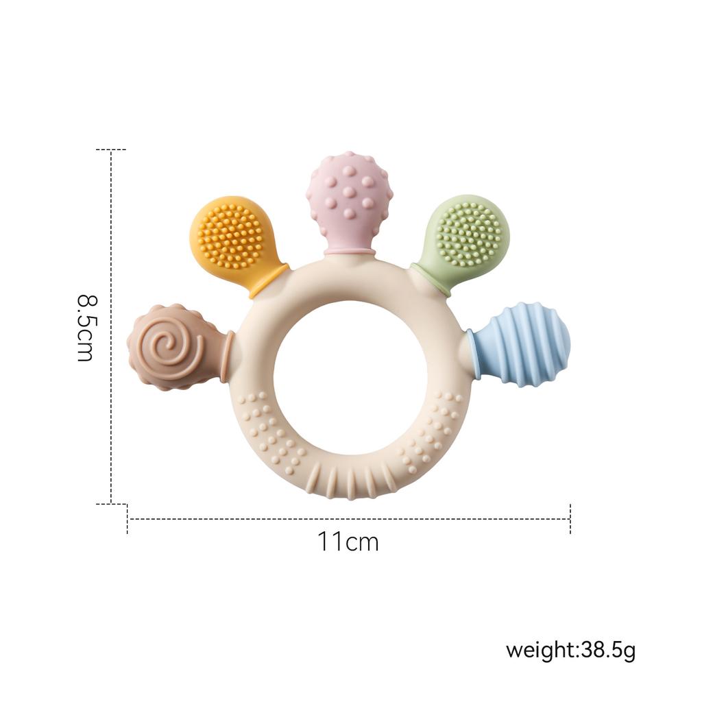 BPA Free Silicone Baby Teether Baby Toys 0 to 12 Months chewing Teething Toys Crab Multicolor Teether Baby Silicone Toys Gift