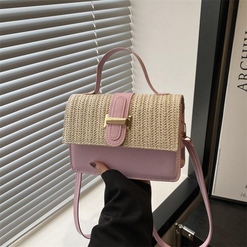 New Contrasting Colors, Fashionable Casual and Versatile Women's Handbags, High-quality Textured Shoulder Messenger Bags, Popular In Summer