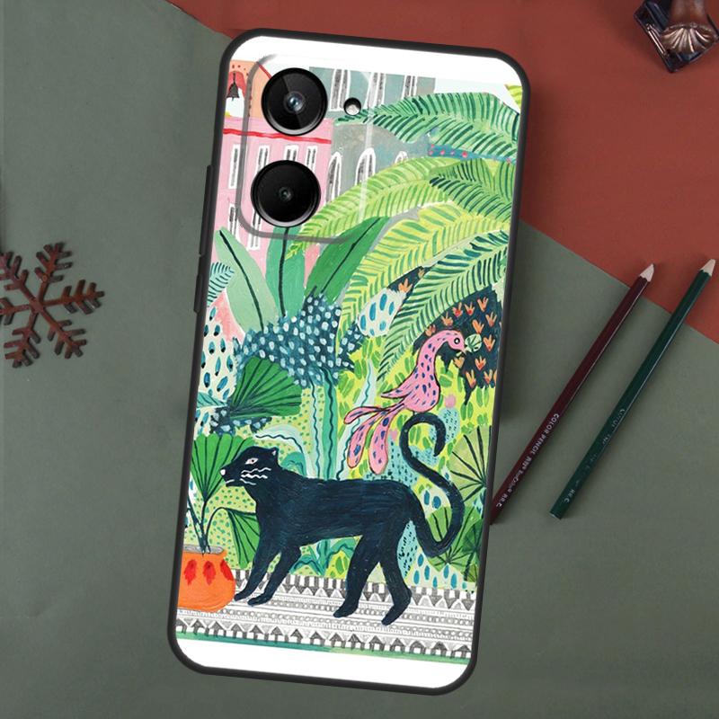 

Cute Cartoon Sloth Leopard Case For Realme C67 C51 C75 C63 C61 C65 C55 C53 C35 C71 11 12 13 14 Pro Plus GT6 GT7 15 Pro Realme 14 Pro Plus