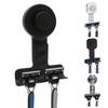 2Pcs Suction Cup Shaver Holder Removable Shaver And Razor Organizer Wall Mounted Stainless Steel Reusable Suction Hook for Shower Bathroom Towels