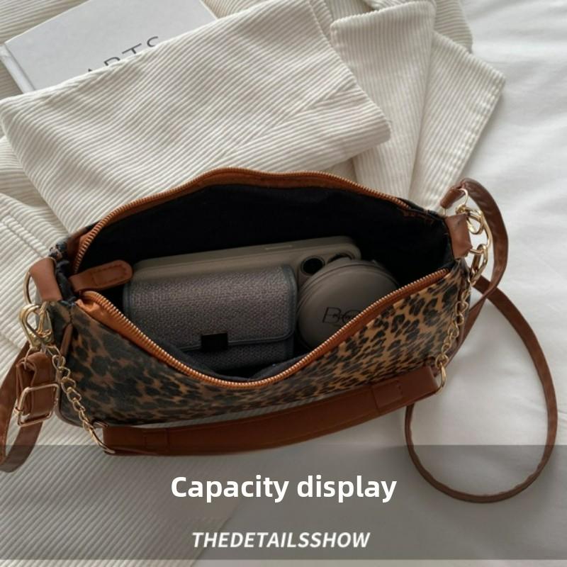 New Fashi Simple Crossbody Bag Women Stylish Leopard Print Shoulder Bags Small Design Comfortable and Versatile Storage Bags