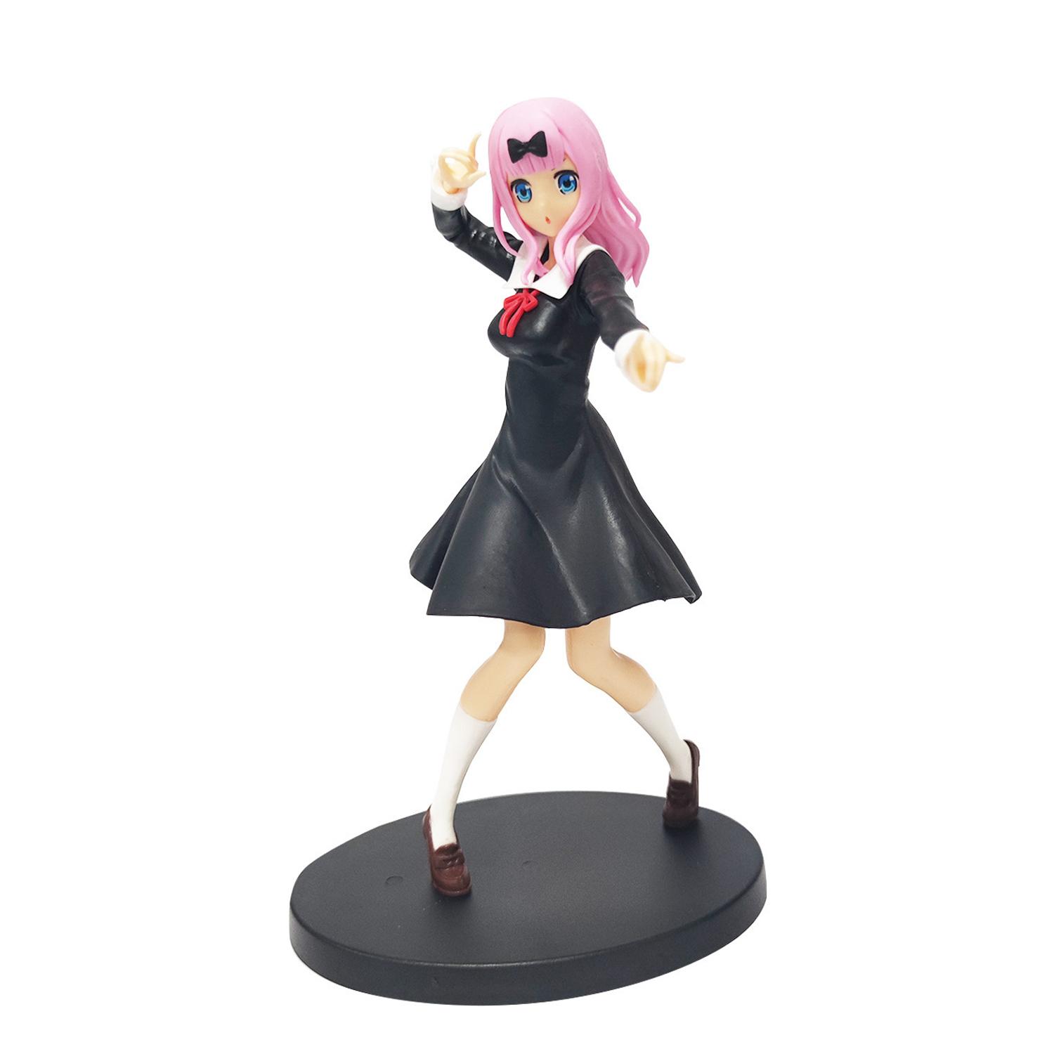 18cm Kaguya-sama Love Is War Animation Figure Shinomiya Kaguya Fujiwara Chika POLYVINYL CHLORIDE Action Figure Collectibles Miniature Plaything for
