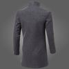 Men Jacket Warm Winter Trench Long Outwear Button Smart Overcoat 