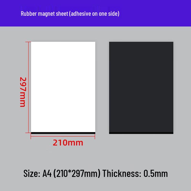 A4 Flexible Rubber Magnetic Sheet