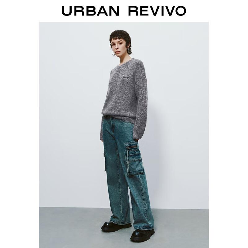 

UR Women s Trendy Sporty Letter Jacquard Knit Sweater S