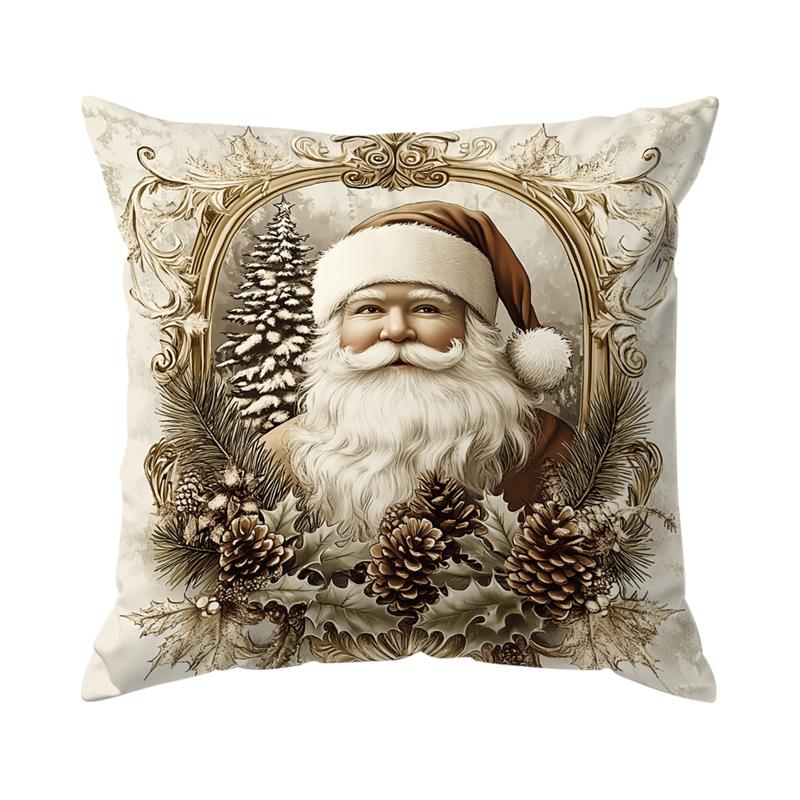 Winter Christmas Cushion Pillowcase Printed Polyester 45x45cm Throw Pillowcover Decorative Sofa Cushion Pillowslip Home Decor
