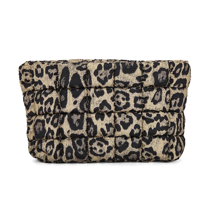 

2025 autumn new leopard print nylon padded cotton tote bag women s large capacity shoulder messenger bag casual filled cotton handbag жёлтый