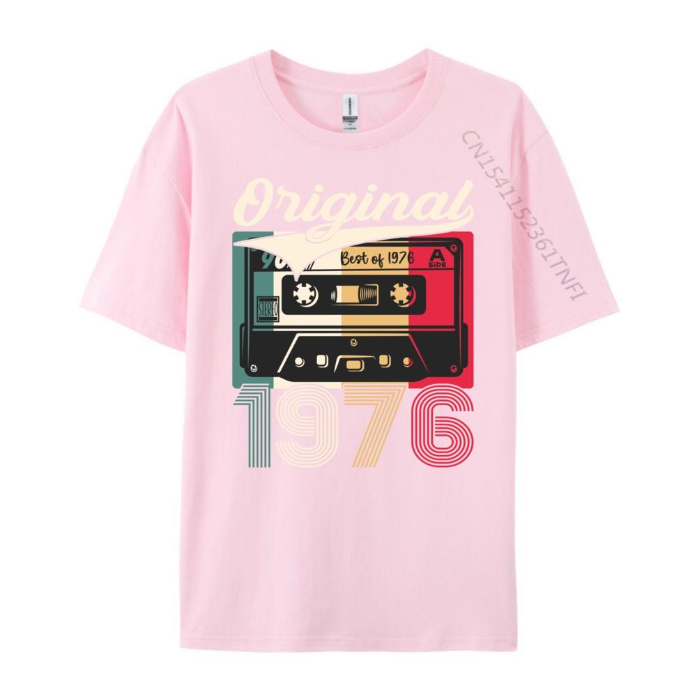 48th Birthday Man Woman 1976 Cassette Mens Shirts Graphic Tee Male Mens T Shirt Printing Luxury Brand Clothes