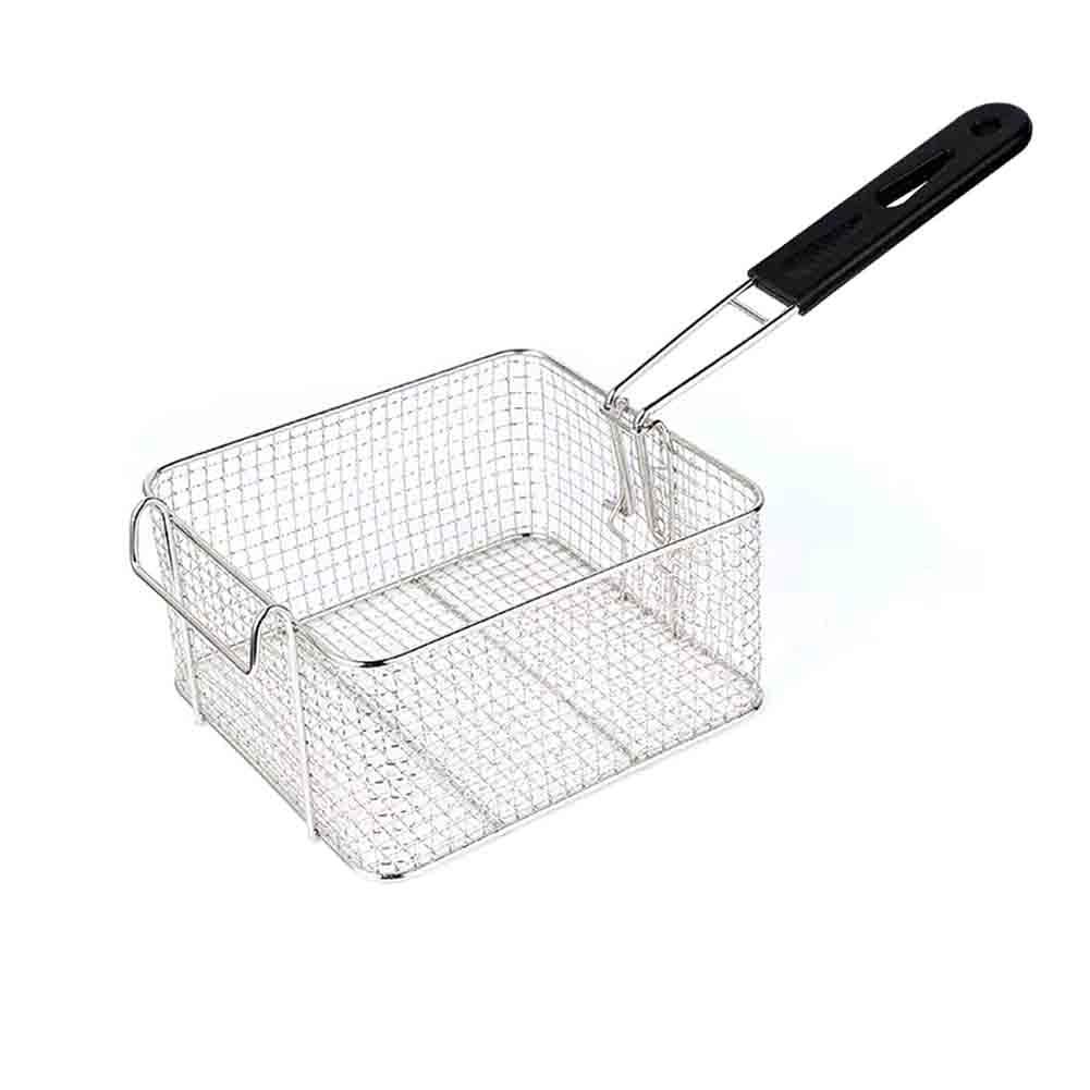 Fry Basket 20.5 × 18.5 × 10.5cm Nickel Plated Plastic Handle