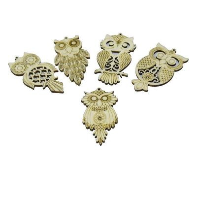 Personalized DIY Owl Pendant Tassel: Creative Handmade Wood Slice Accessory for Teaching