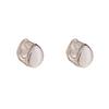 Trendy silver cat eye water drop ear buckles, simple and versatile earrings, light luxury high-end earrings.