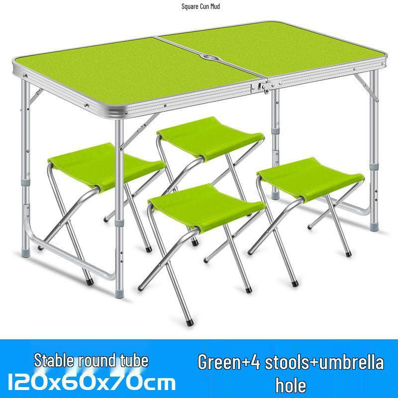 Portable Outdoor Folding Table & Chairs for Street Vendors and Camping
