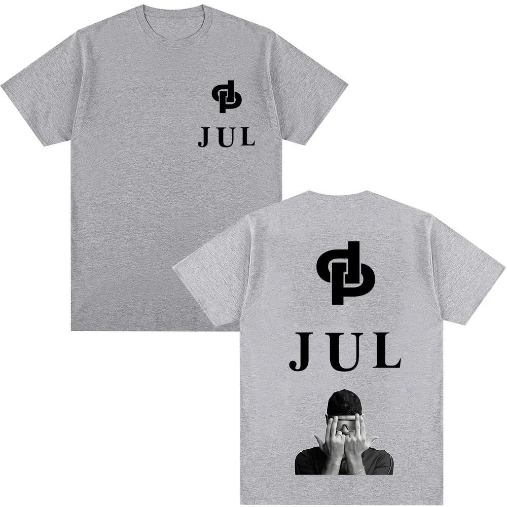 Unisex Women Fashion Hip Hop Vintage Popular T-shirt French Rapper Jul Graphic Classic T Shirt Oversized Cotton Casual Short Sleeve