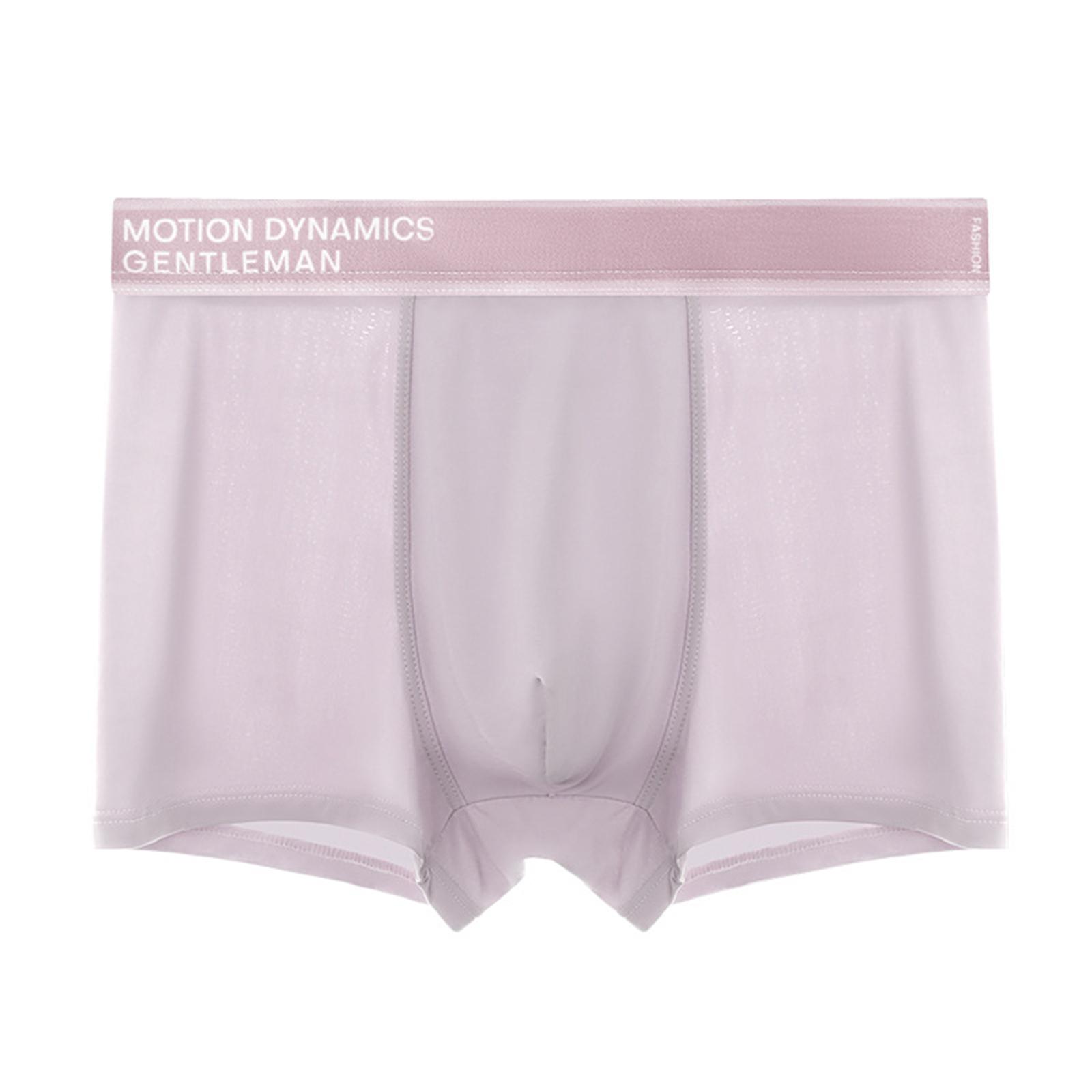 

Men s Boxer Briefs Breathable Mesh Underwear with Elastic Waistband Seamless Lightweight Trunks for Daily Wear Comfort XXXXXL рожевий