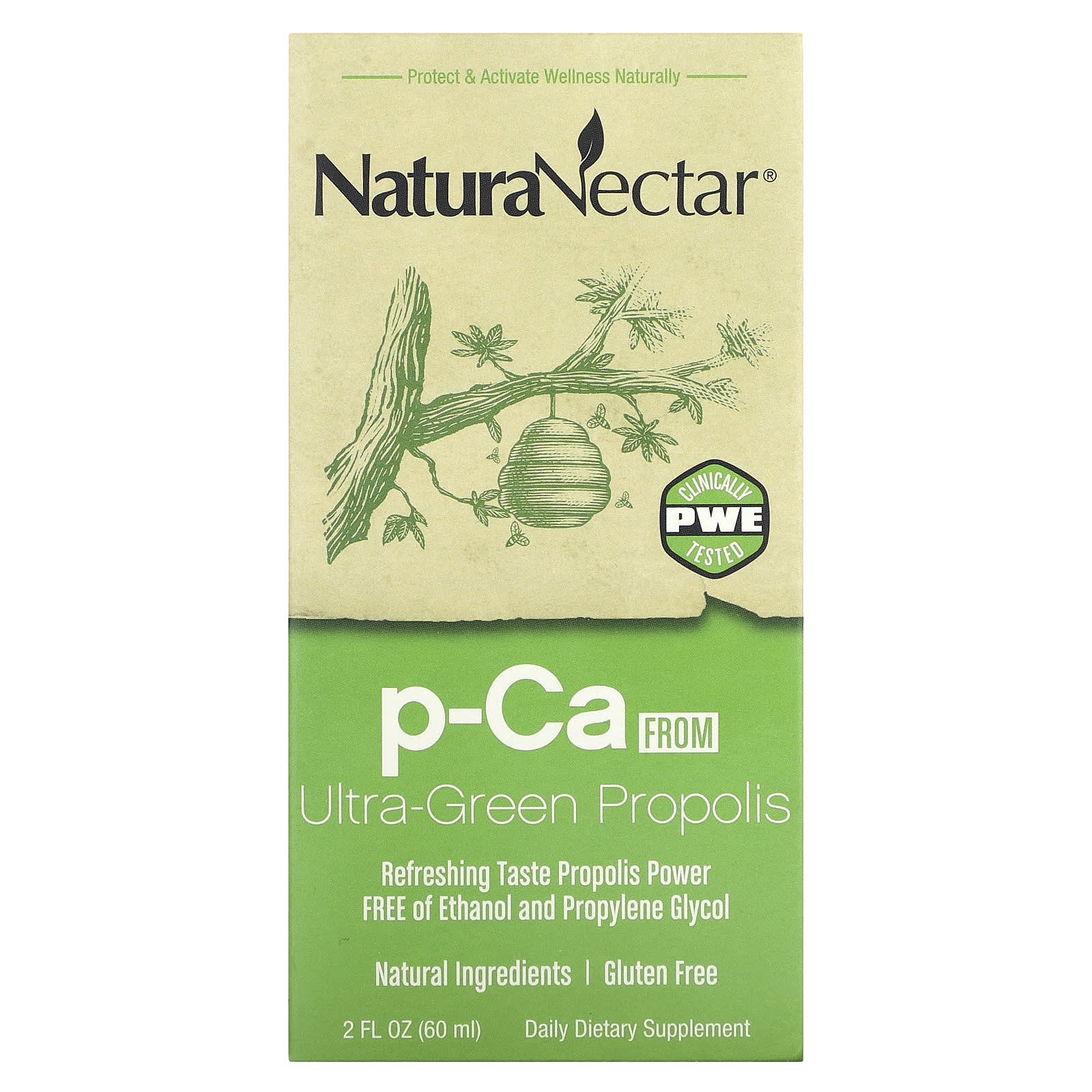 

NaturaNectar, p-Ca from Ultra-Green Propolis, 2 fl oz (60 ml)