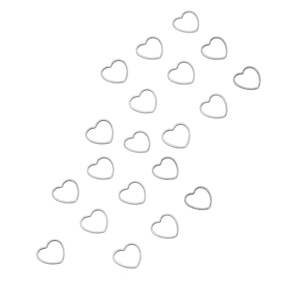 30pcs Stainless Steel Hollow Frame Pendants Silver Stainless Steel Pendants Earring Craft
