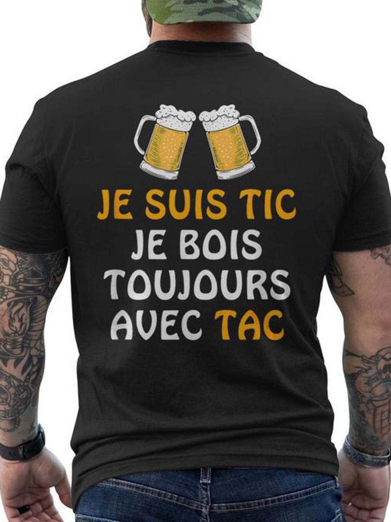 Tic Games I Always Enjoy Drinking with Tac Matching Humor Beer T-Shirt Printed on The Reverse Side 4XL