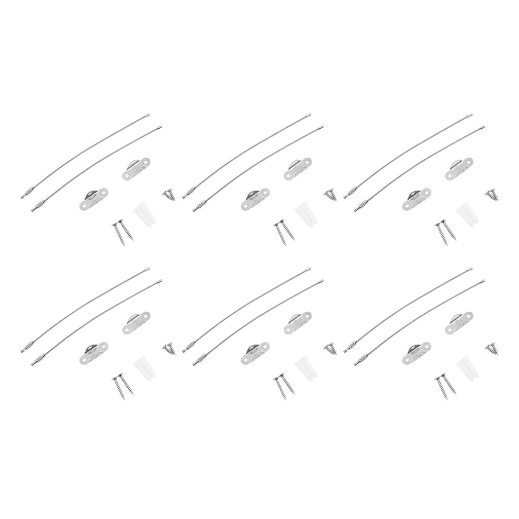 6PCS Furniture Anchors for Baby Proofing Stainless Steel Anti Tip Furniture Straps Adjustable Length for Bookshelf Bookcase Cabinet