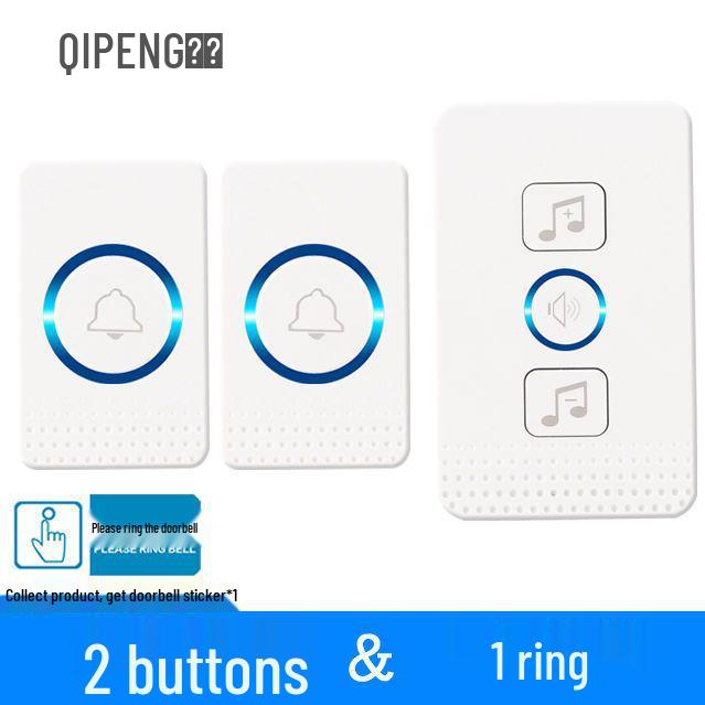 Smart Long-Distance Wireless Doorbell: One-to-One & Two-to-One Remote Control Call Button for Home Use