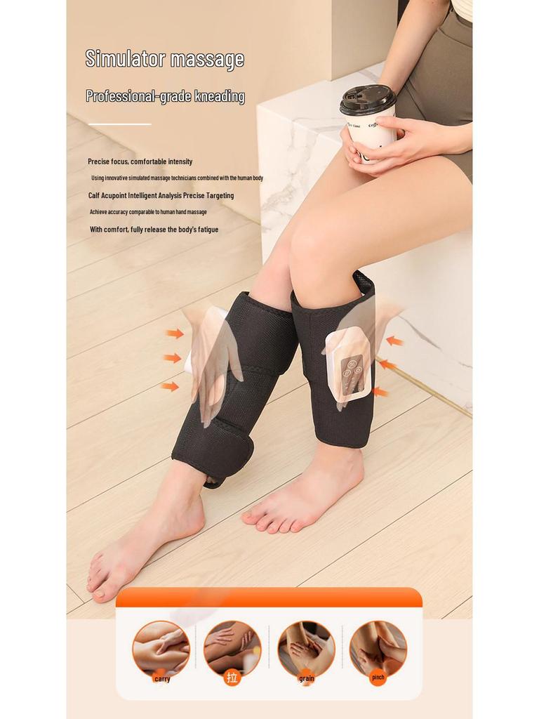 Korean Electric Leg Massager: Multi-functional Air Wave, Hot Compress & Calf Slimming Device.