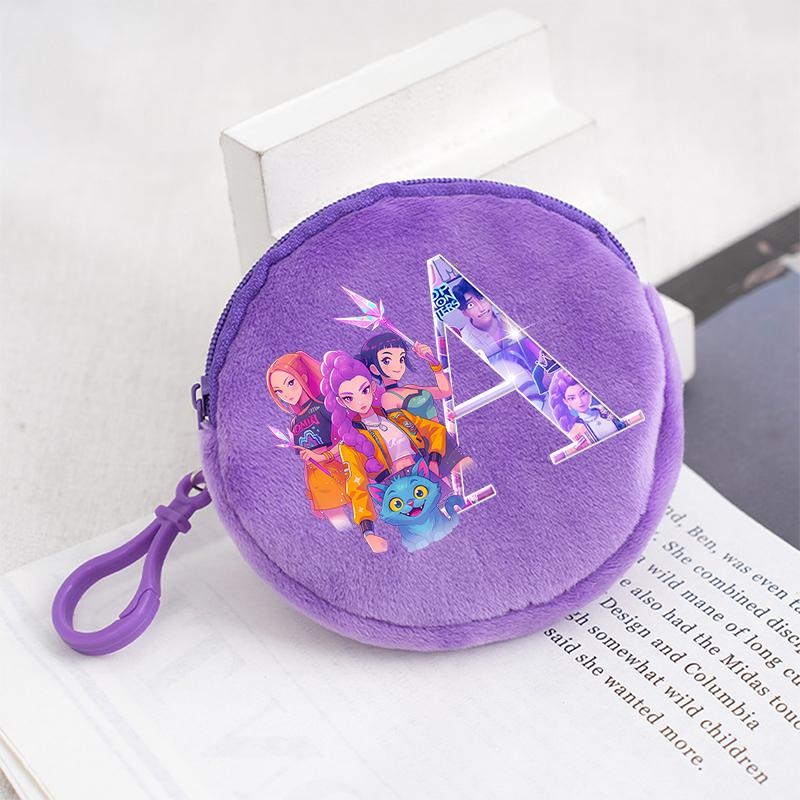 K Pop Demon Hunters Jenter Myntpung Barn Søt Bokstav Tegneserie Trykk Stor Kapasitet Kosmetikkveske Bærbar Håndveske Barn Gaver