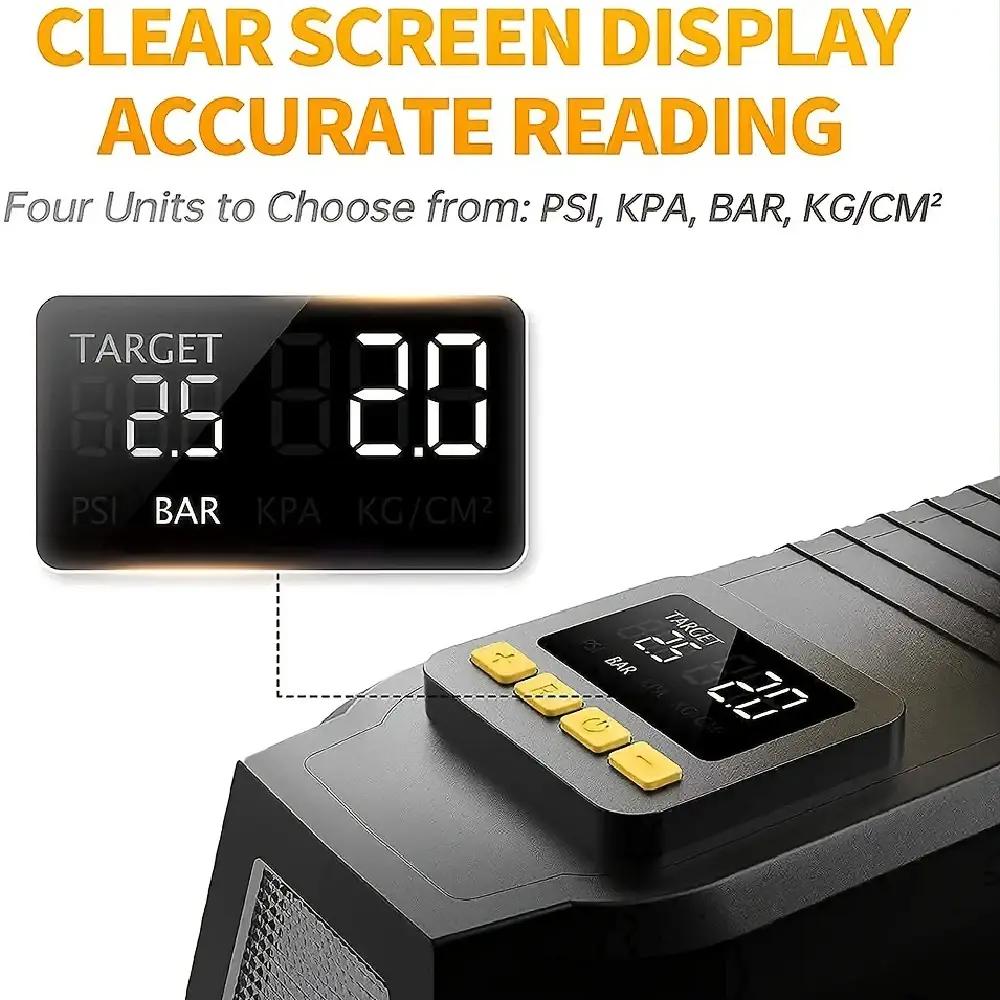 Intelligent Electric Vehicle Carrier Air Pump AC/DC Home Car Dual-use Digital Display Portable Dual Cylinder Tire Inflation Pump