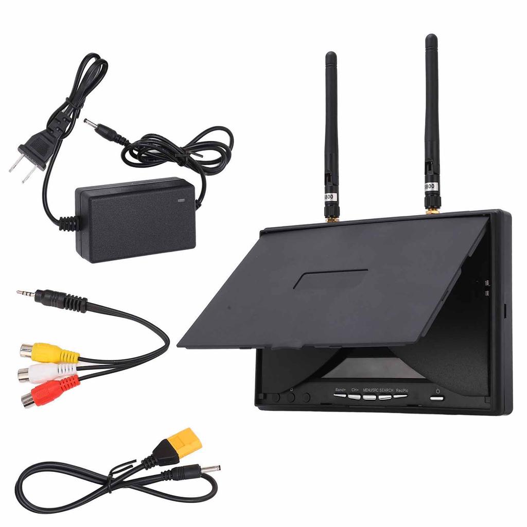 5.8GHz 40Channels 7Inch LCD Screen Receiver Monitor For FPV Drone Quadcopter