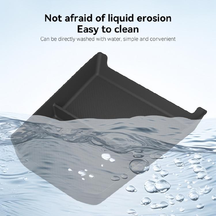 Small Item Storage for Car Console, Flexible Rubber Lower Tray with Two Section Design, Simple Placement, and Cleaner Access During Drives