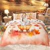 Homewish Happy Thanksgiving Day Duvet Cover Set Autumn Pumpkin Bedding Set Kawaii Turkey Fall Gnome Comforter Cover Set