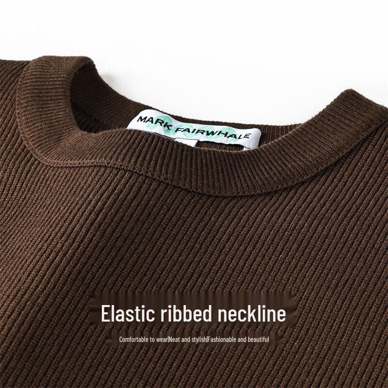Mark Fairwhale Color-Block Embroidered Crewneck Knit Sweater