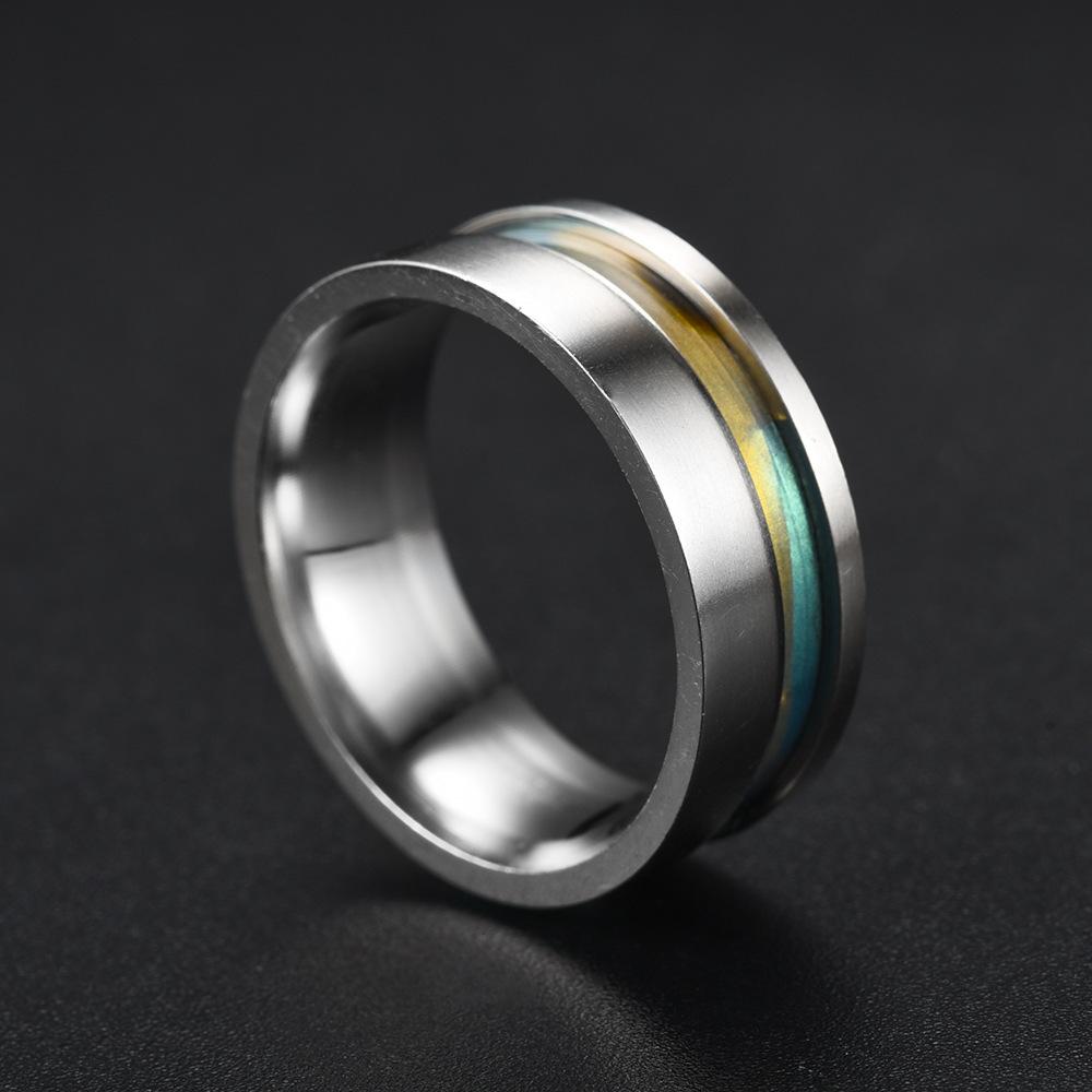 1Pc Fashionable, Fashionable, High-end, Elegant, Narrow Multi-purpose Titanium Steel Ring