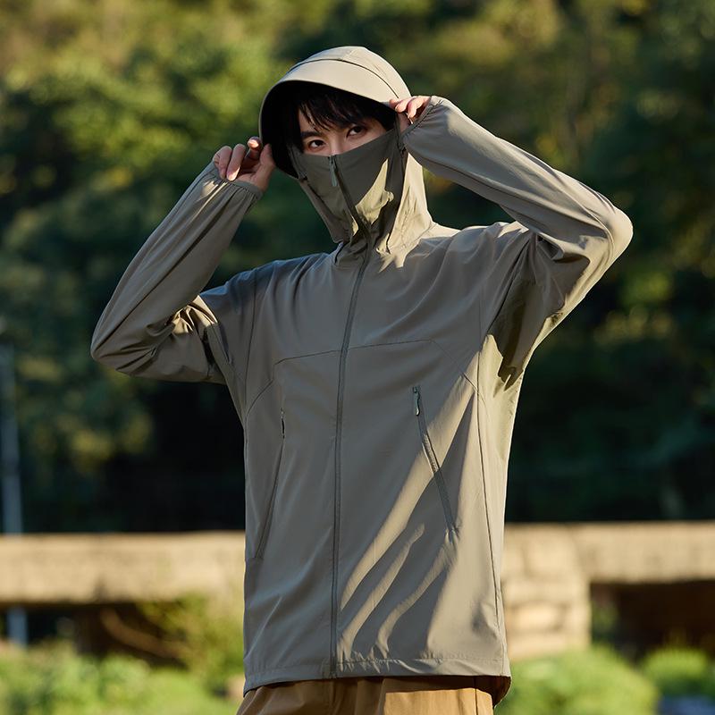 8118 Ice Silk UPF50+ Sun Protection Hoodie - Unisex Summer Outdoor Casual Wear