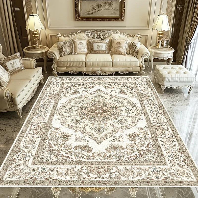 

European Retro Rug For Living Room Hallway Bedroom Lounge Sofa Area Non-Slip Bedhead Mat 40x60cm