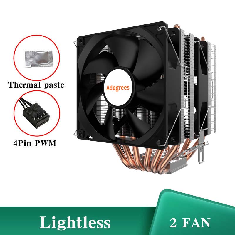 6 Heat Pipe CPU Air-Cooled Cooler 4Pin PWM PC Radiator Fan for Intel LGA 1366 1700 1200 1150 1151 1155 2011 X79 X99 AM3 AM4 AM5