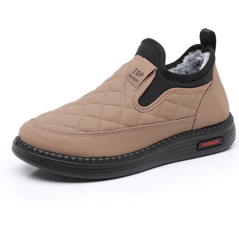 2025 New Cotton Shoes Women's Snow Boots Winter Fleece Thickened and Warm One-foot Non-slip Waterproof Cotton Boots Mom Shoes