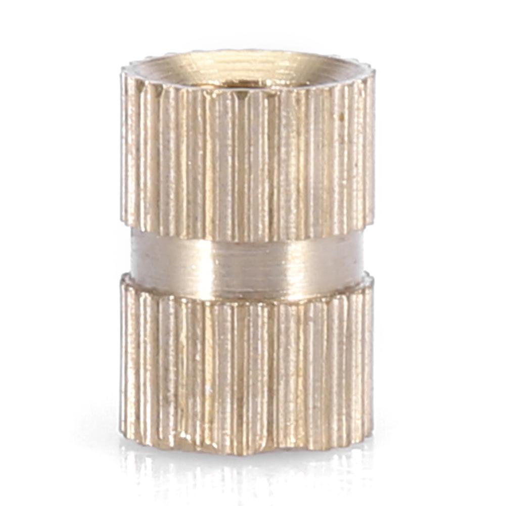 10pcs M6 Brass Cylinder Knurled Round Molded in Insert Embedded Nuts (M6*10L*8.3MM)