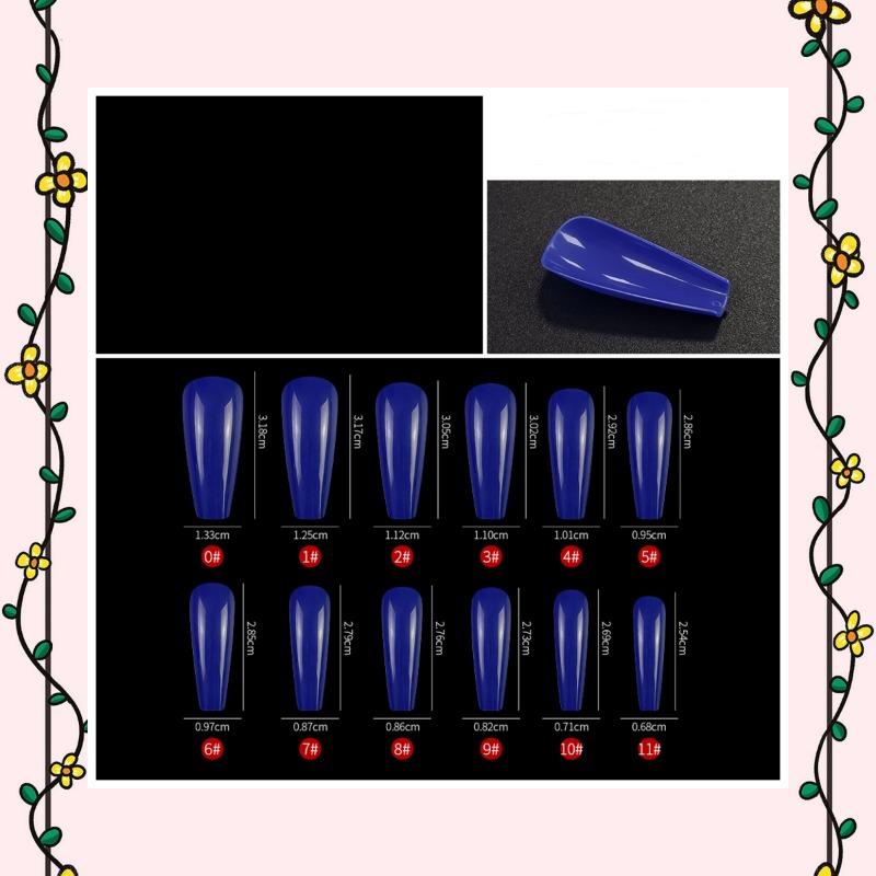 Dlouhé rakvičkové umělé nehty - Balerínkové umělé nehty Akrylové tipy na nehty, Umělé nehty 10 velikostí pro nehtové studio a DIY nail art