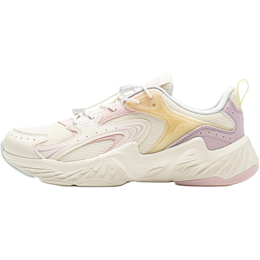Li Ning Kids Sports Lifestyle Series Comfortable Versatile Durable Low-Top Casual Shoes Kids Casual Shoes Beige YKCV104-2