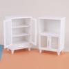 2Pcs/Set 1:12 1:6 Scale Miniature Dollhouse Bookcase Cabinet Set Mini Dollhouse Display Shelf Model Tiny Floor Storage Bookshelf Furniture Accessories