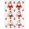3D Holographic Stickers Santa Claus 4.5 Cm 6 Pieces
