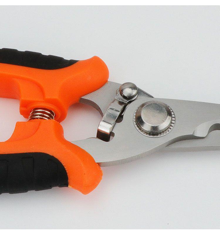 Industrial Grade Stainless Steel Electrician Scissors - 7/8 Inch Tin Snips for Aluminum & Composite Panels