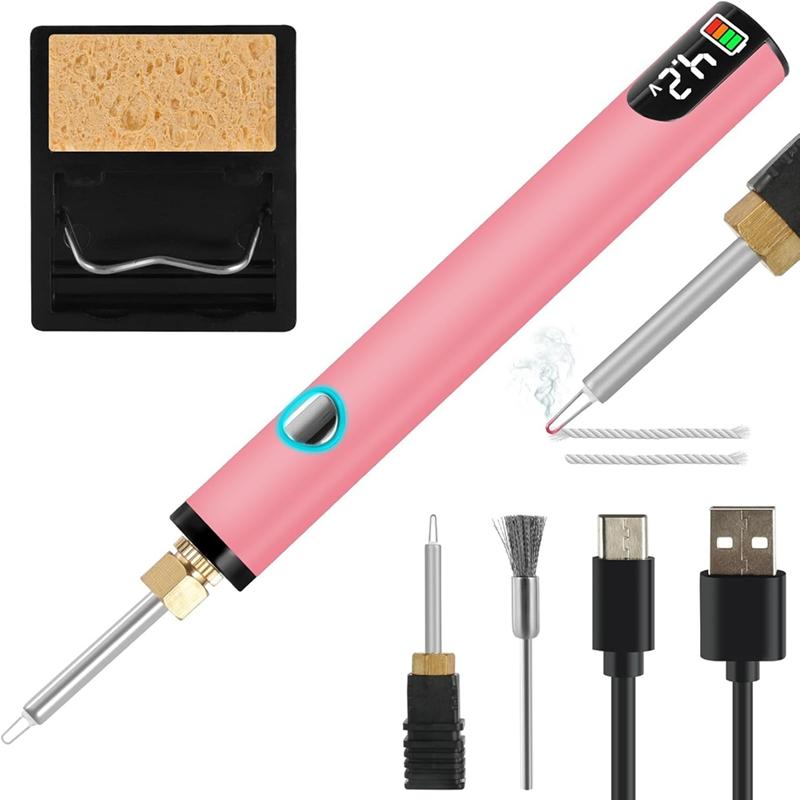 (Nuovo)-Kit Bruciacorda Ricaricabile Per Gioielleria, Strumento Bruciacorda Digitale, Artigianato in Pelle, Cucito, Tessitura e Infilatura