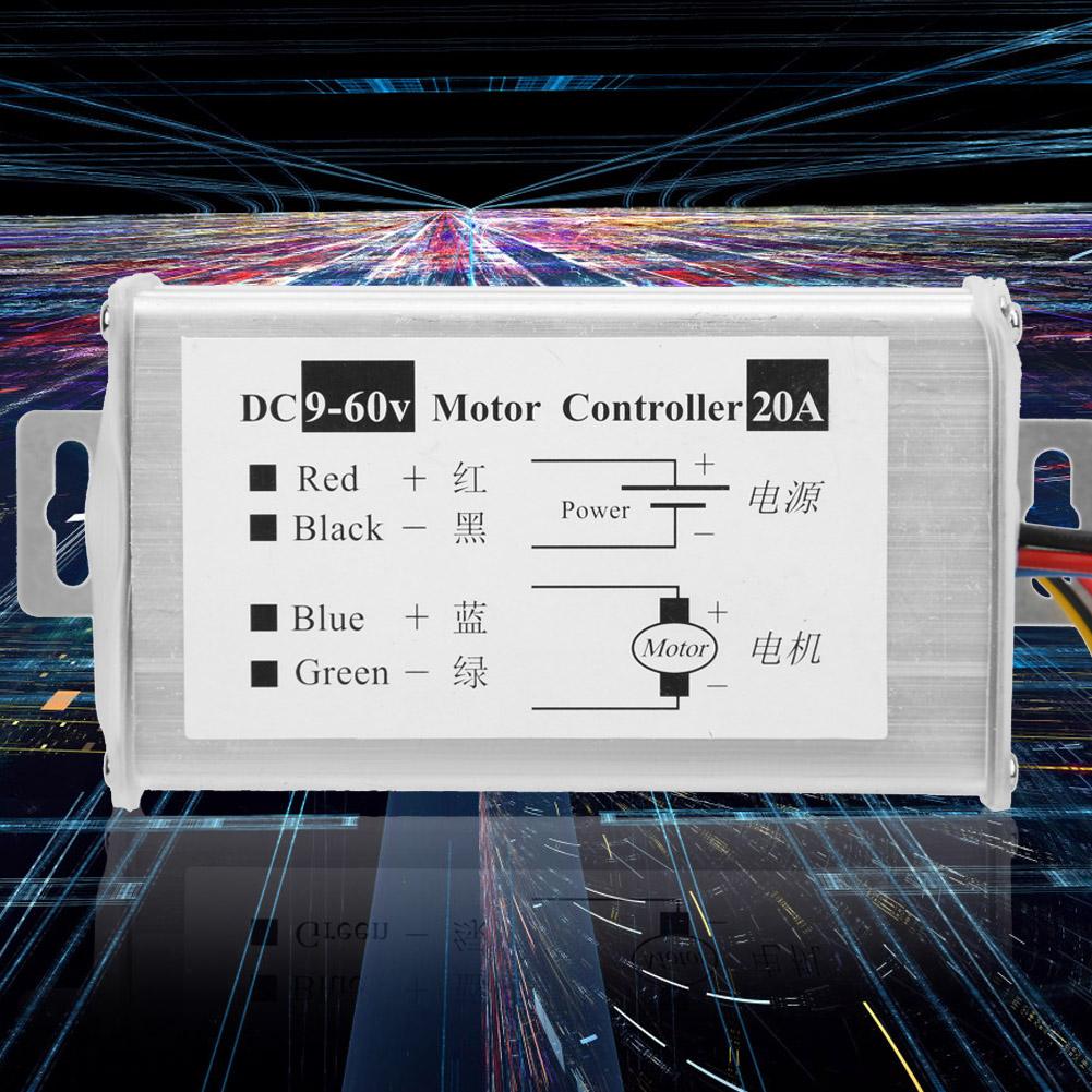 PWM DC Motorregler Stufenloses Motordrehzahlregelungsmodul DC9~60V 20A Vorwärts-Rückwärts-Drehung