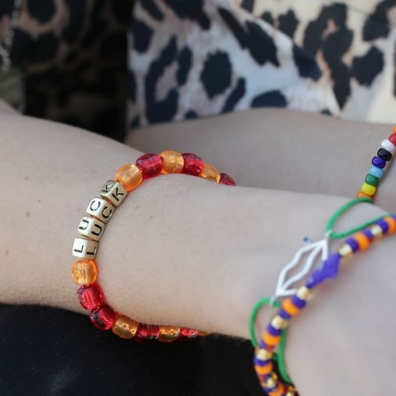 BONBEAU Pop Colorball Initial Bracelet