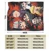 Crayon Shin Chan Demon Slayer Fleece Throw Blanket Anime  Blankets for Home Travel Warm Plush Thin Quilt