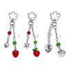 Y2K Strawberry Fruit Peach Pendant Phone Strap Portable Lanyard for Girls Women