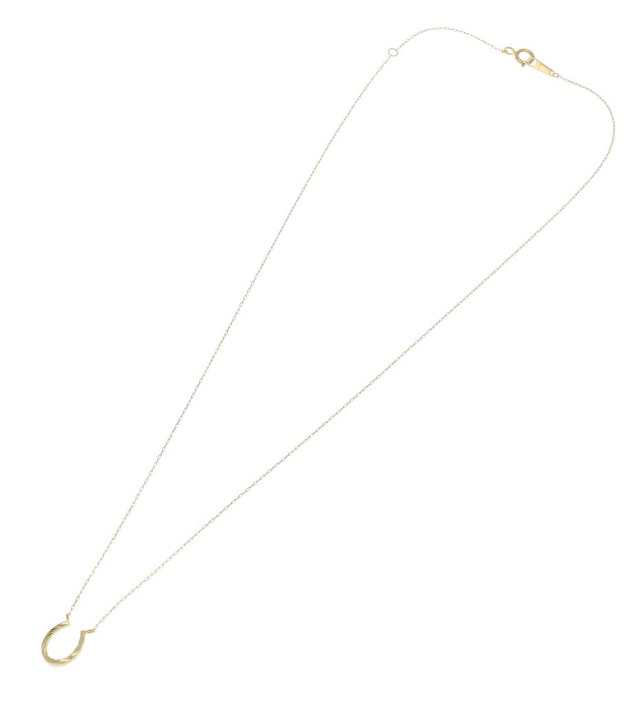 D Collection 18K Yellow Gold Horseshoe DN18943BYG Necklace, 40cm,