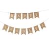 Mori-style Linen Birthday Pennant Banner for Baby's 1st Birthday or 100-Day Celebration Party Decoration