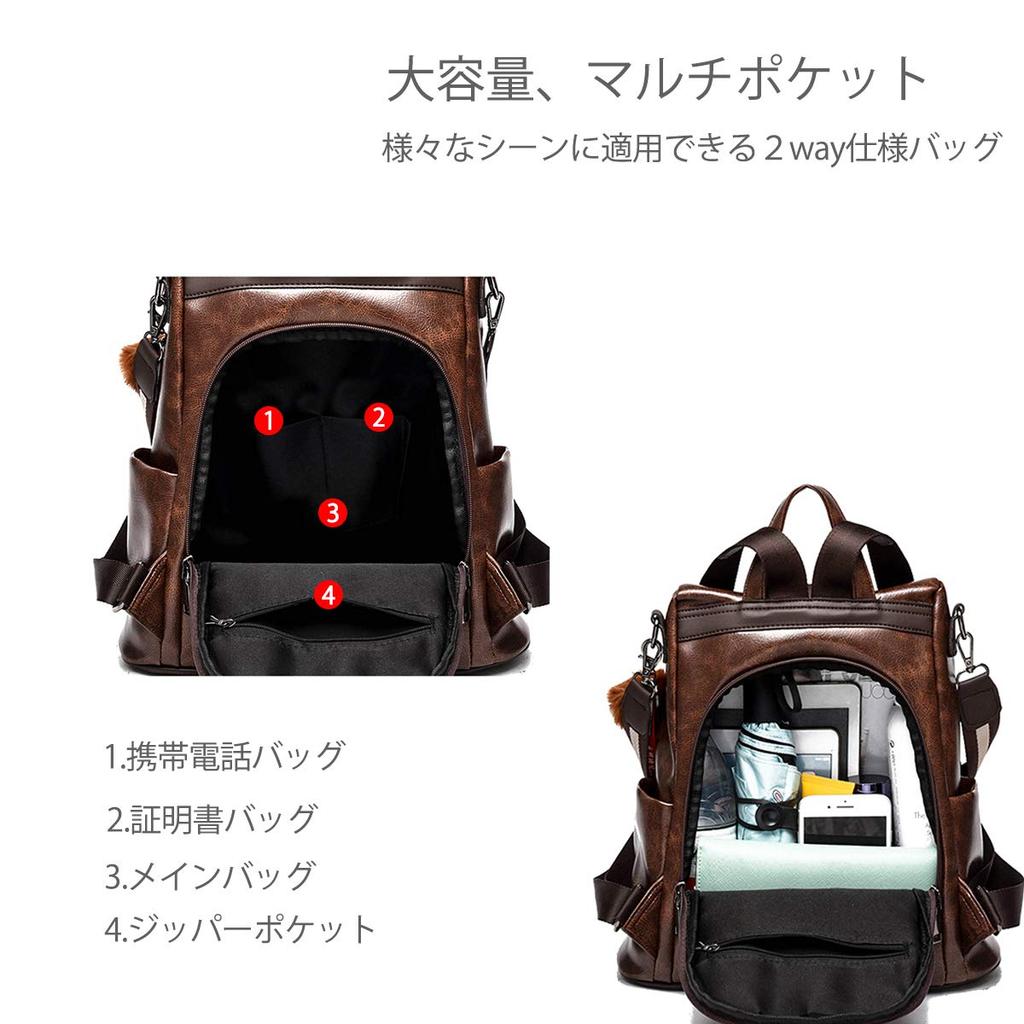 NICOLE DORIS Business Casual Popular for Cute Shoulder Large PU Perfect for and Coffee & Women's Anti-theft Backpack, Bag, Travel, Backpack, Adults,