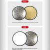 2 In 1 Photography Light Reflector Foldable Portable For Outdoor Studio Portrait Product Shooting 30Cm/60Cm/80Cm